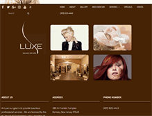 Tablet Screenshot of luxesalonandspa.com